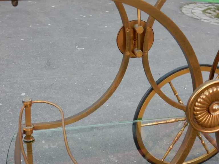 1950/70′ Bar Roulant en Bronze Maison Jansen