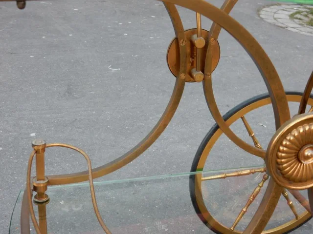 1950/70′ Bronze Rolling Bar Maison Jansen