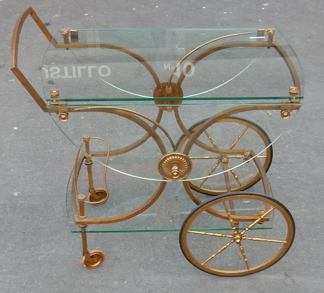 1950/70′ Bronze Rolling Bar Maison Jansen