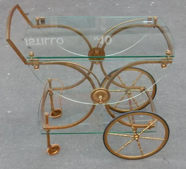 1950/70′ Bar Roulant en Bronze Maison Jansen