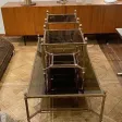1950/70′ Paire De Bouts De Canapé Maison Jansen Vitrés