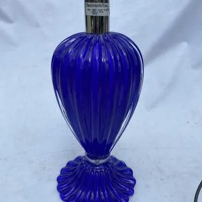 1980 Blue Lamp by Barovier & Toso, Signed