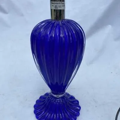 1980 Blue Lamp by Barovier & Toso, Signed