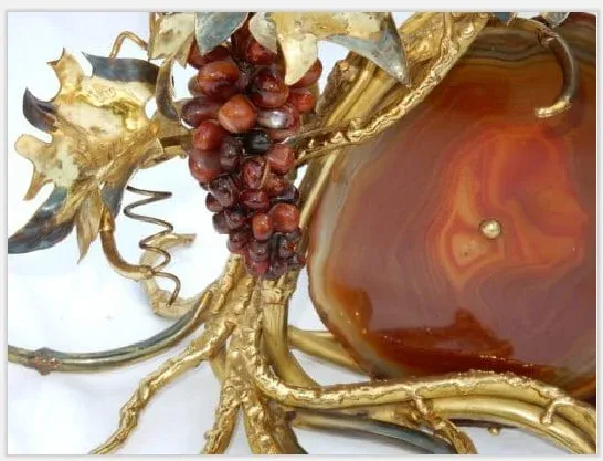 1970′ Lamp With A Bunch Of Grapes FERNANDEZ or DUVAL BRASSEUR For HONORE PARIS Or Isabelle Faure