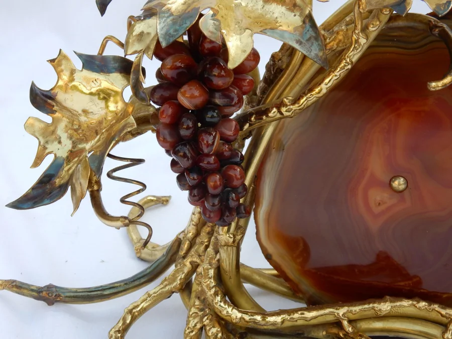 1970′ Lamp With A Bunch Of Grapes FERNANDEZ or DUVAL BRASSEUR For HONORE PARIS Or Isabelle Faure