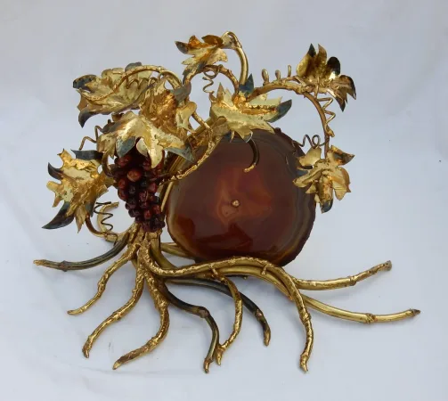 1970′ Lamp With A Bunch Of Grapes FERNANDEZ or DUVAL BRASSEUR For HONORE PARIS Or Isabelle Faure