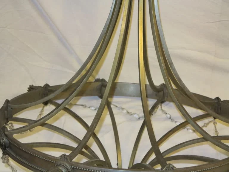 1950′ Paire de Lustres 10 Lumières Style Maison Jansen