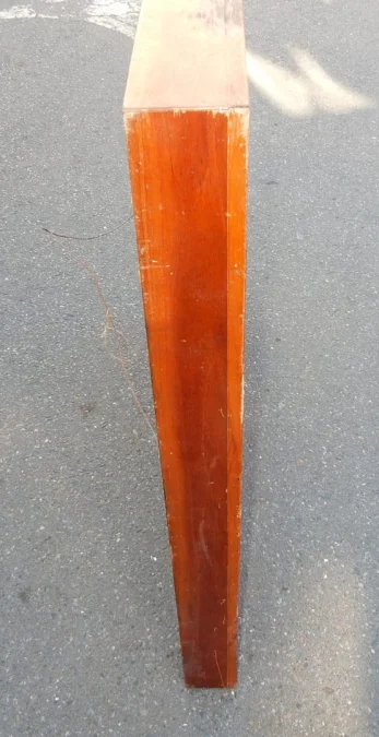 1950′ Minimalist Art Deco Mirror Blond Mahogany Style Maxime Old