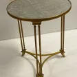 1970 ‘ Guéridon Français Style Adam Weisweiler Maison JANSEN Plateau Miroir