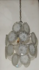 1970′ Vistosi Chandelier 24 Opalescent Discs