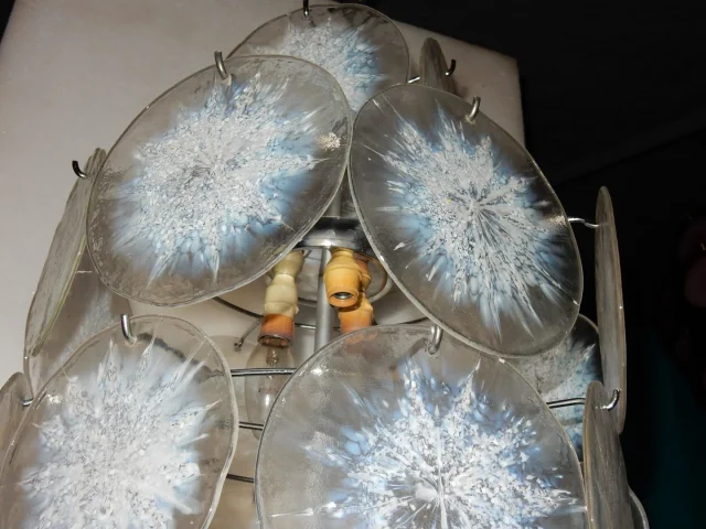 1970′ Lustre Vistosi 24 Disques Opalescents
