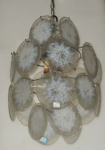 1970′ Lustre Vistosi 24 Disques Opalescents