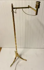 1970′ Liseuse Articulée Bronze Doré Tripode Style Art Deco
