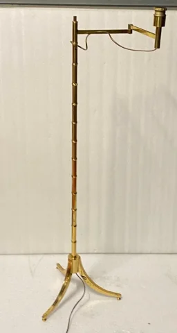 1970′ Liseuse Articulée Bronze Doré Tripode Style Art Deco