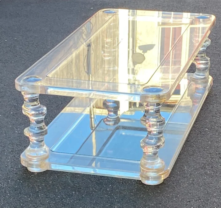 1970s Altuglas Coffee Table ROMEO 0.60m x 1.20m Model 'MIRAGE