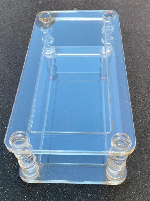 1970s Altuglas Coffee Table ROMEO 0.60m x 1.20m Model 'MIRAGE