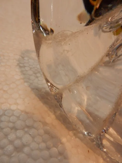 1950/70 Paire de Bougeoirs En Cristal Photophores Baccarat Modèle Tors Signés