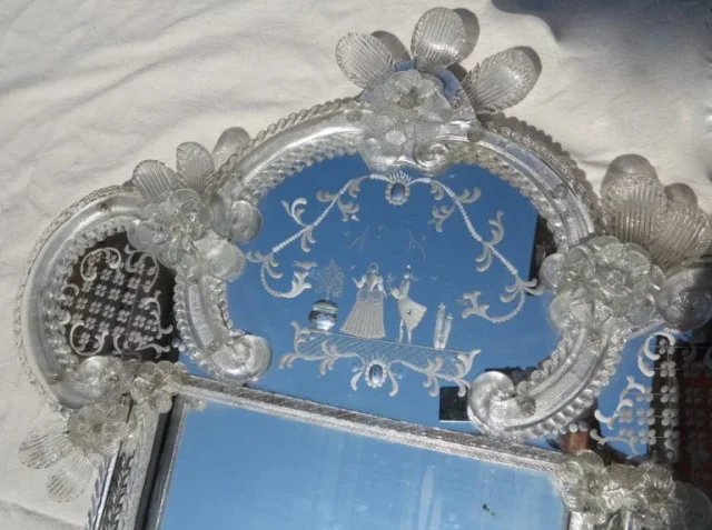 1950/70 Miroir Murano Romantique
