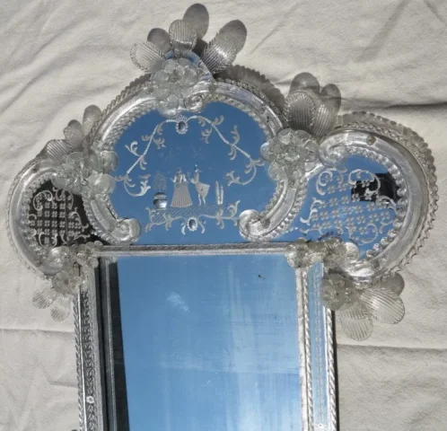 1950/70 Miroir Murano Romantique