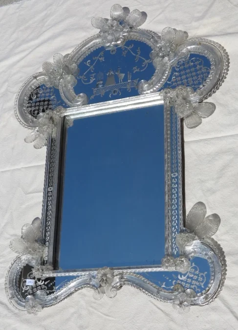 1950/70 Romantic Murano Mirror