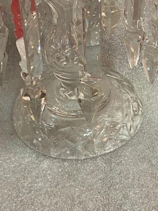 1880′ Paire de Porte Ananas Baccarat Décor à l’Or