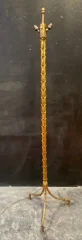 1970s Gilded Bronze Floor Lamp by Maison Baguès, Triple Trunk Palm Tree Model.