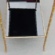 1970′ Paire De Tables Montants Palmiers En Bronze Doré Style Maison Charles