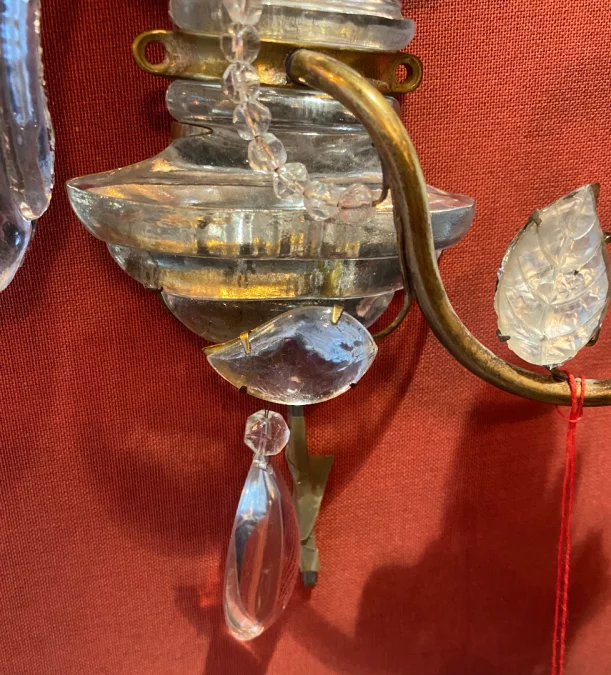 1970′ Paire D’Appliques Maison Baguès Au Perroquet A Un Bras, Binet Conique