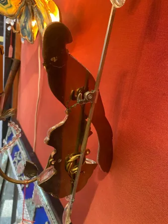 1970′ Paire D’Appliques Maison Baguès Au Perroquet A Un Bras, Binet Conique