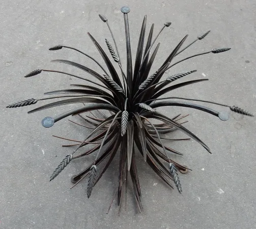 1970′ Pair of Black Sheaf of Wheat Pedestal Tables or Coffee Tables Coco Chanel Style
