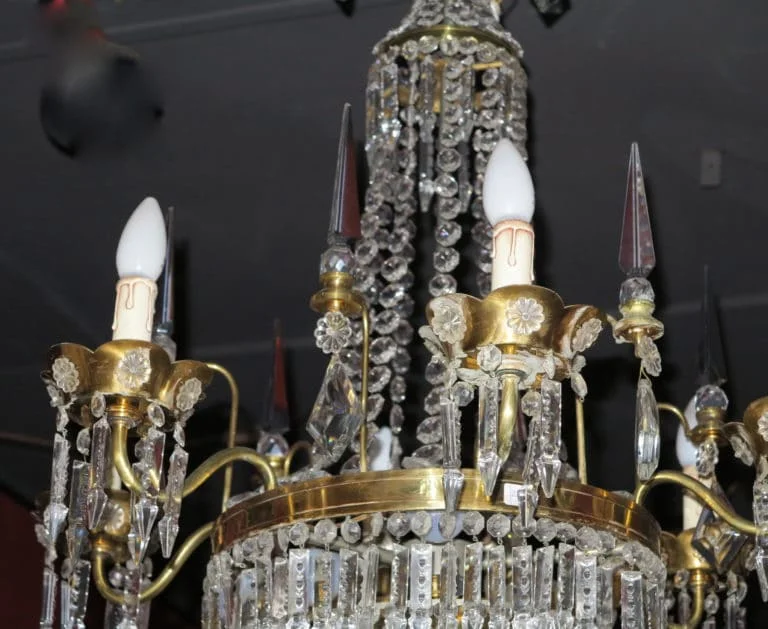 1950′ Lustre Baguès à 6 Branches et 6 Poignards
