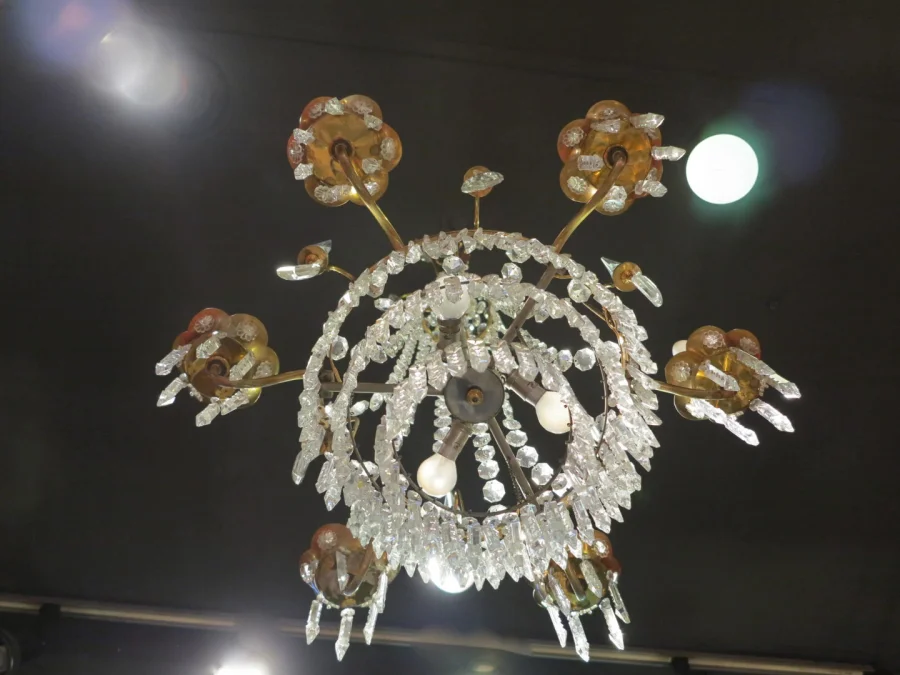1950′ Lustre Baguès à 6 Branches et 6 Poignards