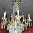 1950′ Lustre Baguès à 6 Branches et 6 Poignards