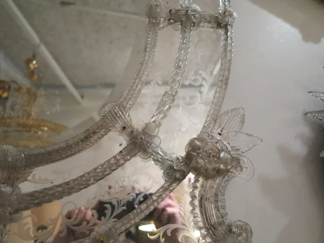 1950′ Murano Center Oval Beveled Mirror