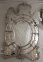1950′ Murano Center Oval Beveled Mirror