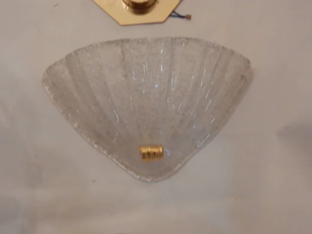 1970′ Pair of Murano Crystal Sconces