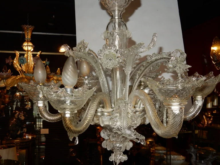 1900/20′ Lustre Cristal Murano 6 Branches