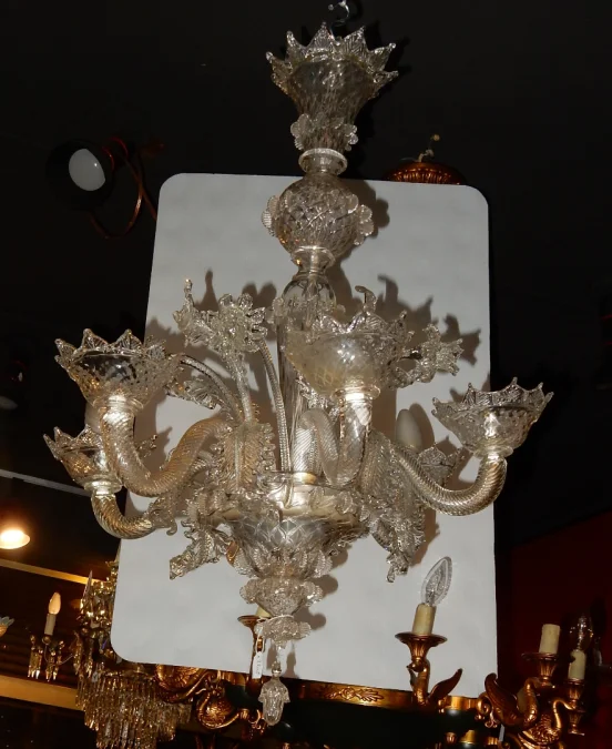 1900/20′ Lustre Cristal Murano 6 Branches