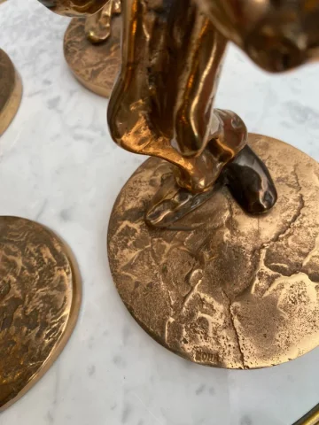 1970s/80s Le Jazz Band – Set of 4 Bronze Sculptures, Signed LOHE
