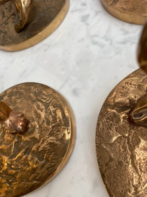 1970s/80s Le Jazz Band – Set of 4 Bronze Sculptures, Signed LOHE