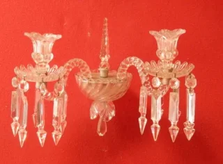 1950′ Pair of Baccarat Dagger Sconces Tors Model