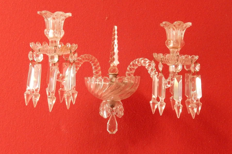 1950′ Pair of Baccarat Dagger Sconces Tors Model