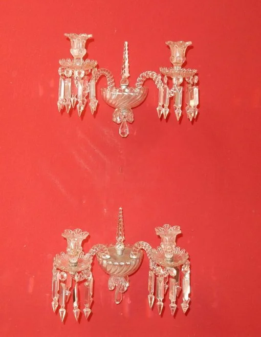1950′ Pair of Baccarat Dagger Sconces Tors Model