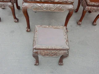 1920/1950 Mahjong Game Table from China with its 4 Chairs, Made of Rosewood