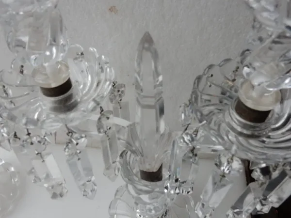 1950′ Paire de Chandeliers Baccarat Modèle Tors Signée