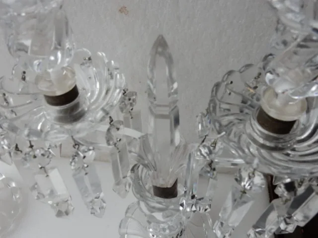 1950′ Paire de Chandeliers Baccarat Modèle Tors Signée