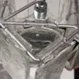 1970′ Paire de Lustres ou Lanternes par Fratelli en Forme de Cage Cristal de Murano
