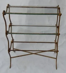 1950/70′ Bibus Brass Shelf DLG Maison Jansen Provenance Parisian Palace