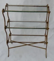 1950/70′ Bibus Étagère Laiton DLG Maison Jansen Provenance Palace Parisien