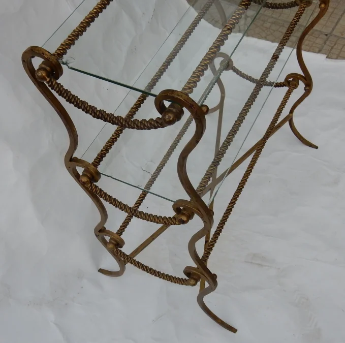 1950/70′ Bibus Brass Shelf DLG Maison Jansen Provenance Parisian Palace